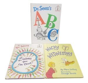 Vintage Dr. Seuss ABC / Wacky Wed Beginner Book Bundle - I Can Read By Myself